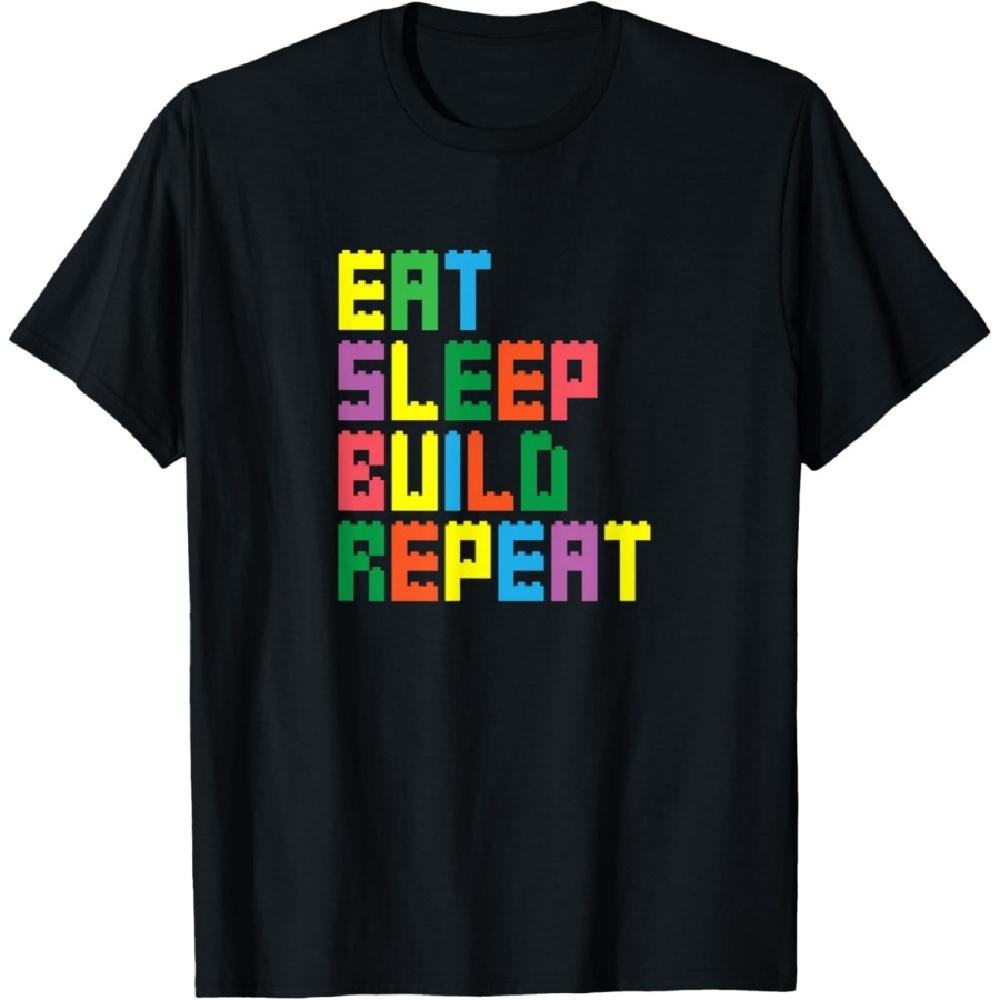 

Brick Builder Funny Blocks Building Master Builder Toys Kids T-Shirt(6) S