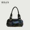 Casual Portable Tote Bag Willow Nail One Shoulder Underarm Motorcycle Bag