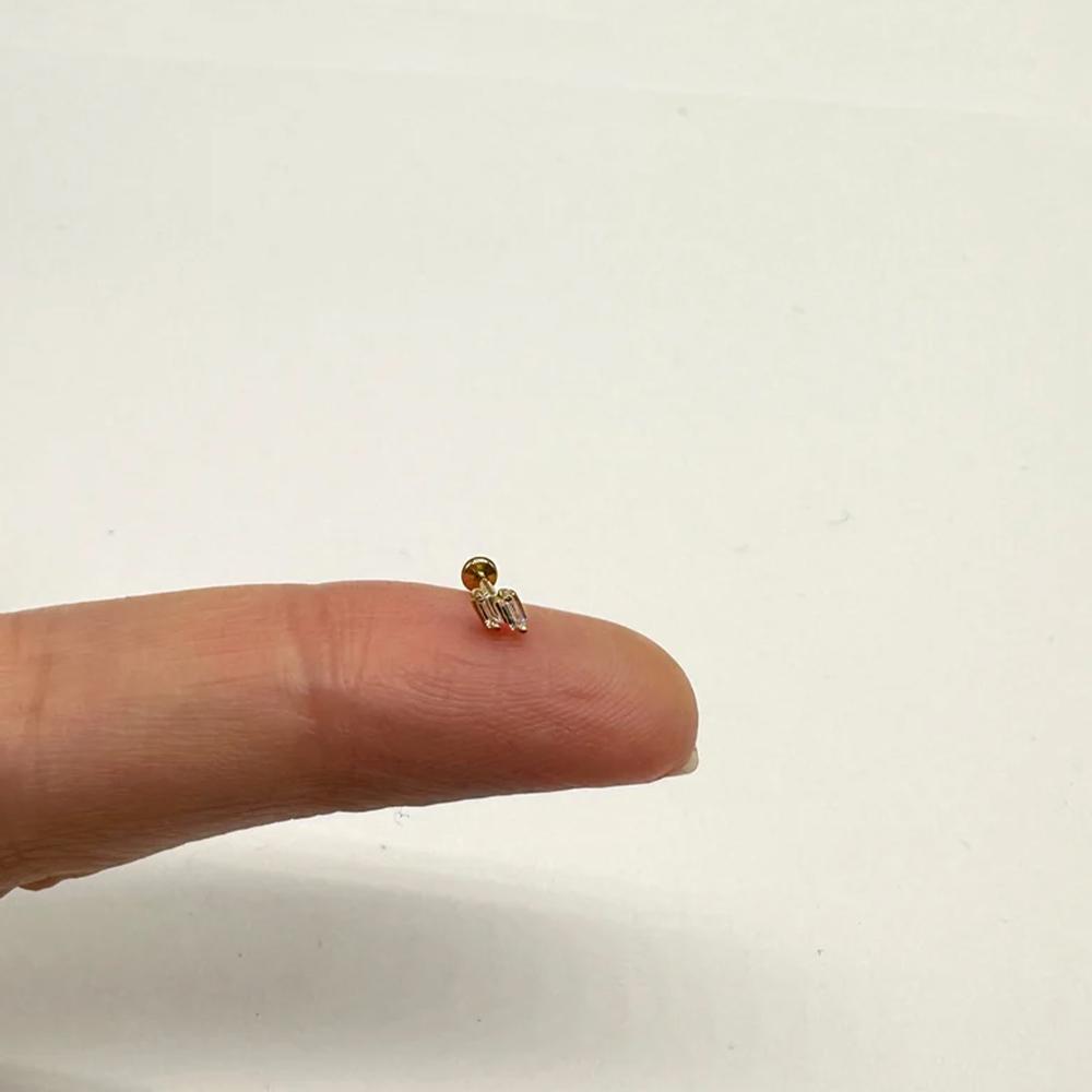 AIDE Coração Bola Redonda Hélice Plana Brinco Piercing Prata Esterlina 925 Tarraxas Geométricas Zircônia Exquisite Adorno Tarraxas Brincos