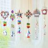 Colorful Crystal Suncatcher Hanging Rainbow Maker Prism Sun Catcher Ornament For Garden Window Outdoor Home Decor Chakra Pendant
