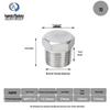 Agents Mickey 304 Stainless Steel NPT1/4 Hex Head Pipe Plug