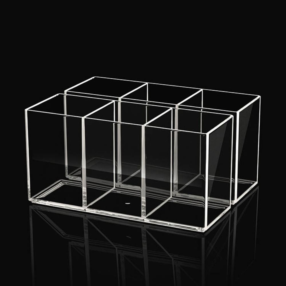 Akrylový organizér na make-up s více přihrádkami, úložný podnos na make-up, lehký luxusní stolní úložný box