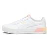 Puma Carina Sports Low-Top Kids Sneakers Kids Sneakers White Yellow 368765-01