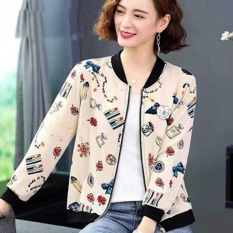 Spring/Summer Lightweight Baseball Jacket for Mothers - Sun Protection Outerwear for Middle-aged and Elderly Women