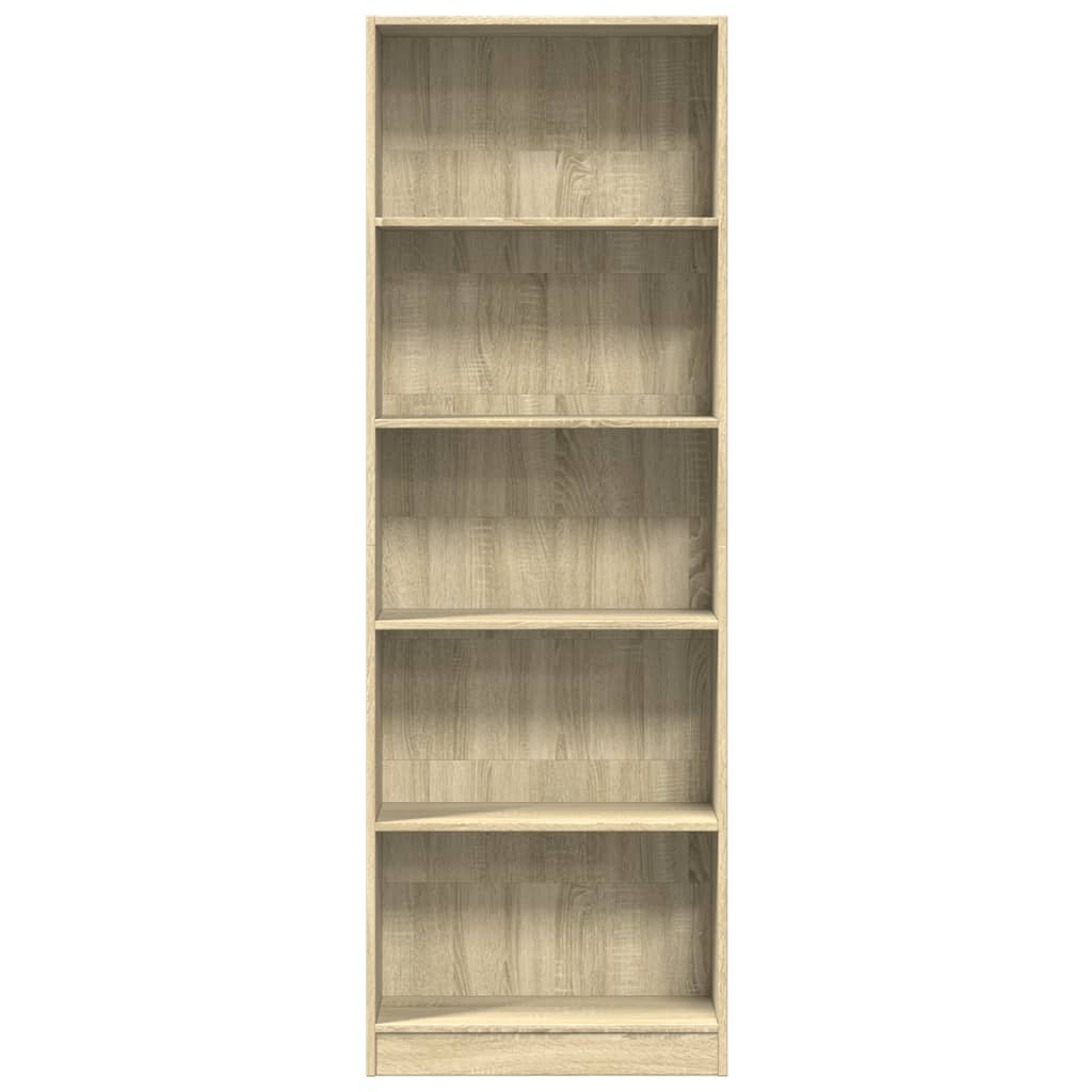 Vidaxl Regał, Dąb Sonoma, 60X24X176 Cm, Materiał Drewnopochodny