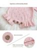Infant Girl's Pure Cotton Lace Hem Knit Bodysuit Sweater Onesie