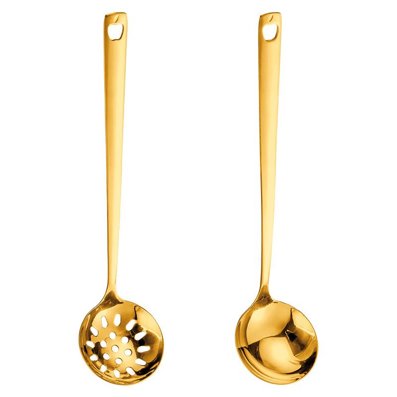 Ruhan Titanium Gold Stainless Steel Kitchen Utensil Set