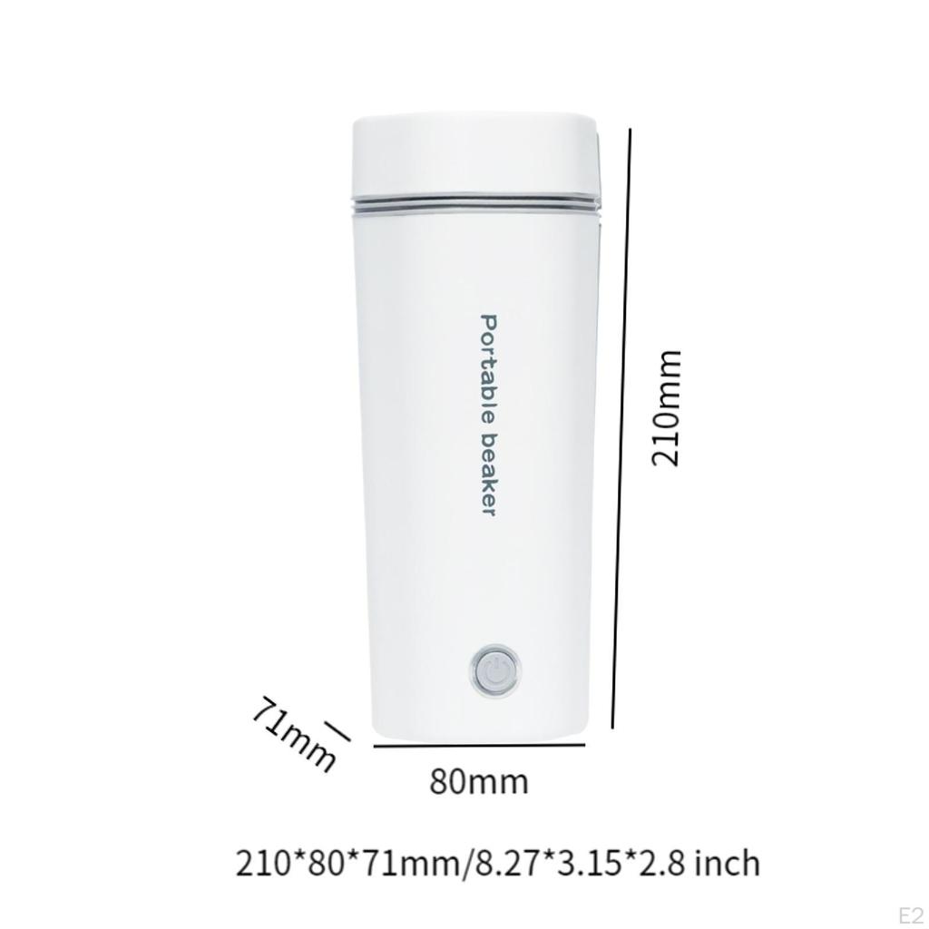 Portable Electric Kettle Leakproof Travel for Traveling Auto Car Home White