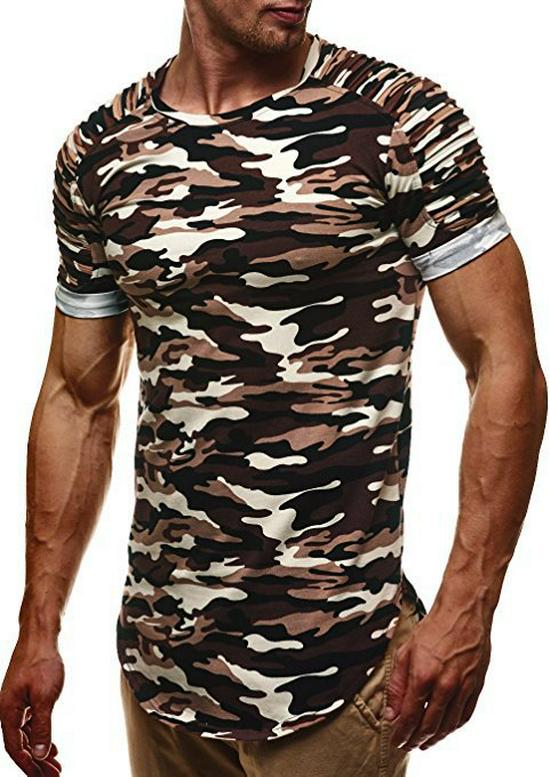 Camiseta de Camuflaje para Hombre para Entrenar - Manga Corta