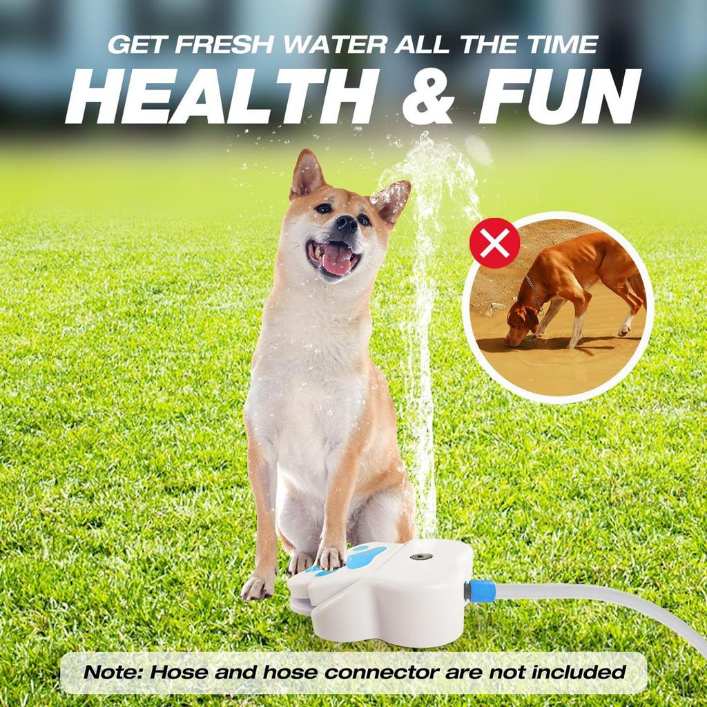 Outdoor Dog Cooling Sprinkler Toy For Large and Small Breeds Garden Pet Water Fountain Drinking Water Dispenser