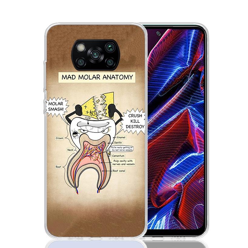 

Wisdom Teeth Dentist Tooth Case Phone Cover for Xiaomi Redmi Note 10 9 9S 8 8T 7 5 Pro Mi 12T 11T 10T 9T 12 11 Lite A3 A2 Trend Redmi Note 9S