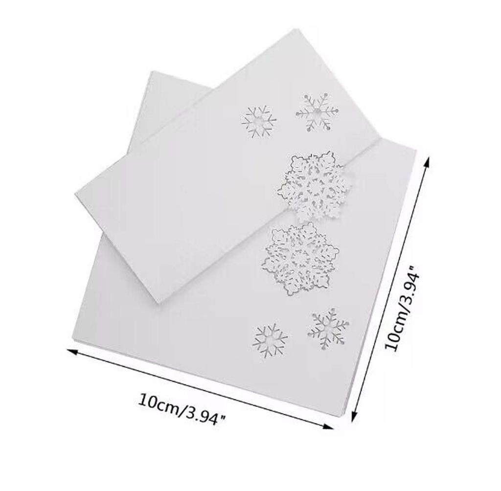 White Snowflake Deer Table Number Cards for Christmas