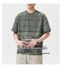 Men's Vintage Ethnic Striped Short Sleeve Loose T-Shirt