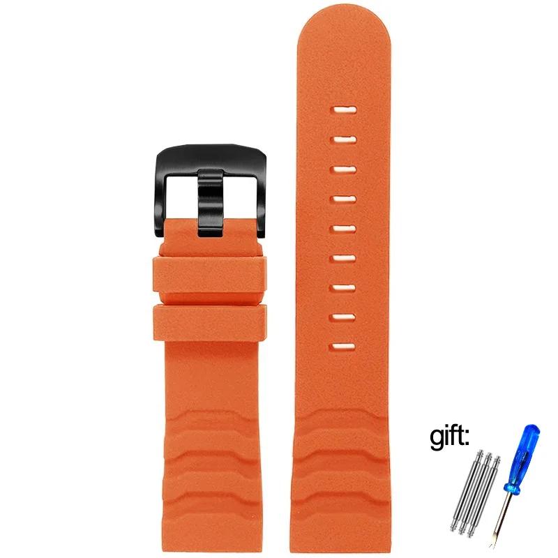 ONEFluoro Rubberen Band 24mm voor Luminox XS3749 3789 3741 3745 Heren Waterdichte Siliconen Band Armband Horloge Accessoires met logoMN