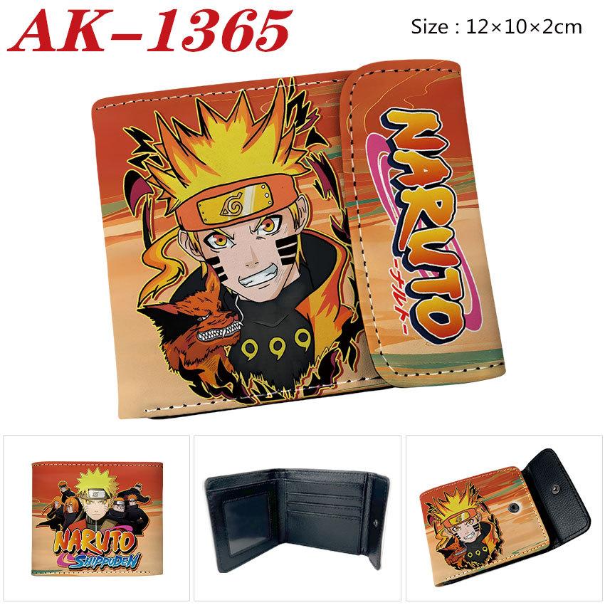 Naruto Shippuden Geldbörse PU-Leder Bi-Fold Druckknopf Anime Kartenhalter Kurze Geldbörse 1 Stück
