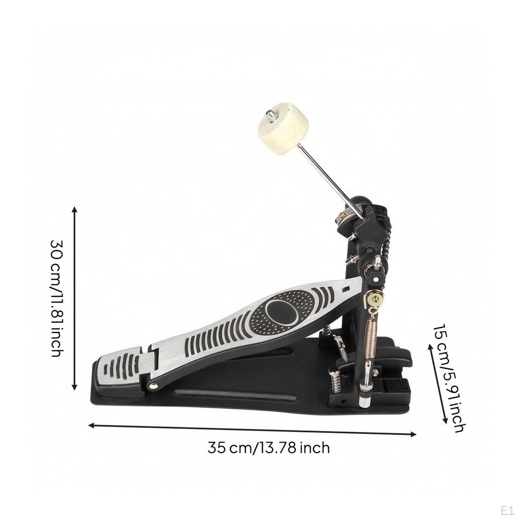 Bass Drum Pedal Single Kick Heavy Duty for Recording Studio