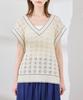 ROPE PICNIC Stitch Openwork Knit Vest GDM45000 38 Women's Color-Coordinated Off-the-Shoulder (15)