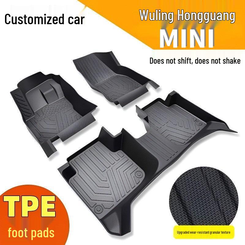 Tappetini Antiscivolo Durevoli in TPE per Auto per Wuling Hongguang MINI (Macaron di 1ª, 2ª, 3ª, 4ª Generazione)