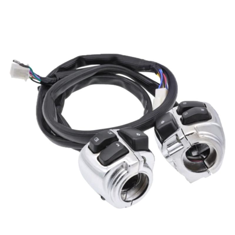 A51K-Motorcycle 1Inch 25Mm Handlebar Control Switch Harness Horn Turn Signal Light Switch For Sportster Dyna Softail