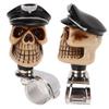 Skull Shape Stee  Wheel   3cm Diameter Metal Resin Turn Knob   for Cars Trucks Tractors Boats
