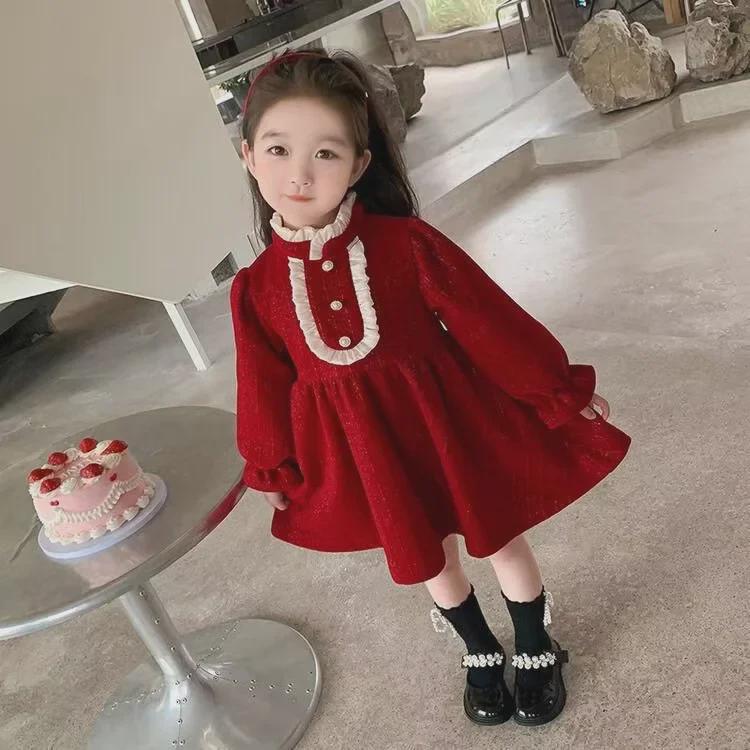 2024 Sweet Princess Autumn Dress for Girls - Stylish & Charming Birthday Outfit