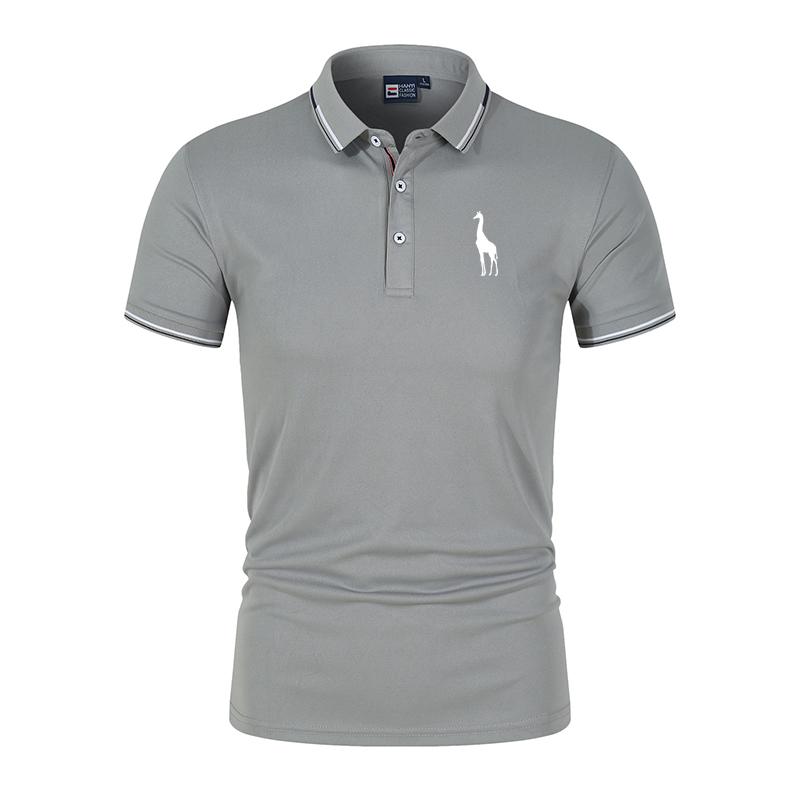 Printed 35% Cotton Men's Casual Solid Color Slim Fit Men's Polo Shirt New Summer Fashion Lapel Polo Shirt for Men