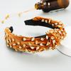 Harmonious Rhinestone Knotted Corduroy Headband: European & American Fashion, Wide-Brimmed, Sweet & Exaggerated Style for Women