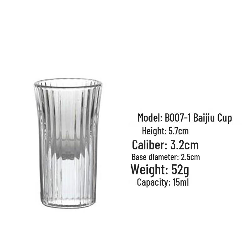 Bullet Shape Glass Shot Glasses Set