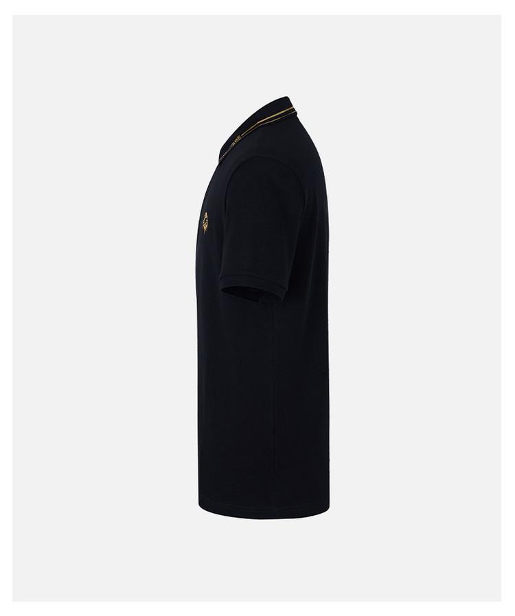 Men's Short-Sleeved Polo Shirt with Hot Diamond Collar and Embroidery