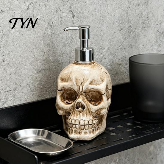 Großvolumiger Shampoo-Behälter Totenkopf-Spenderflasche mit Pumpe, Vinyl Nachfüllbarer Geformter Seifen-Lotion-Behälter, Badezimmer für Duschgel Und Kreativ