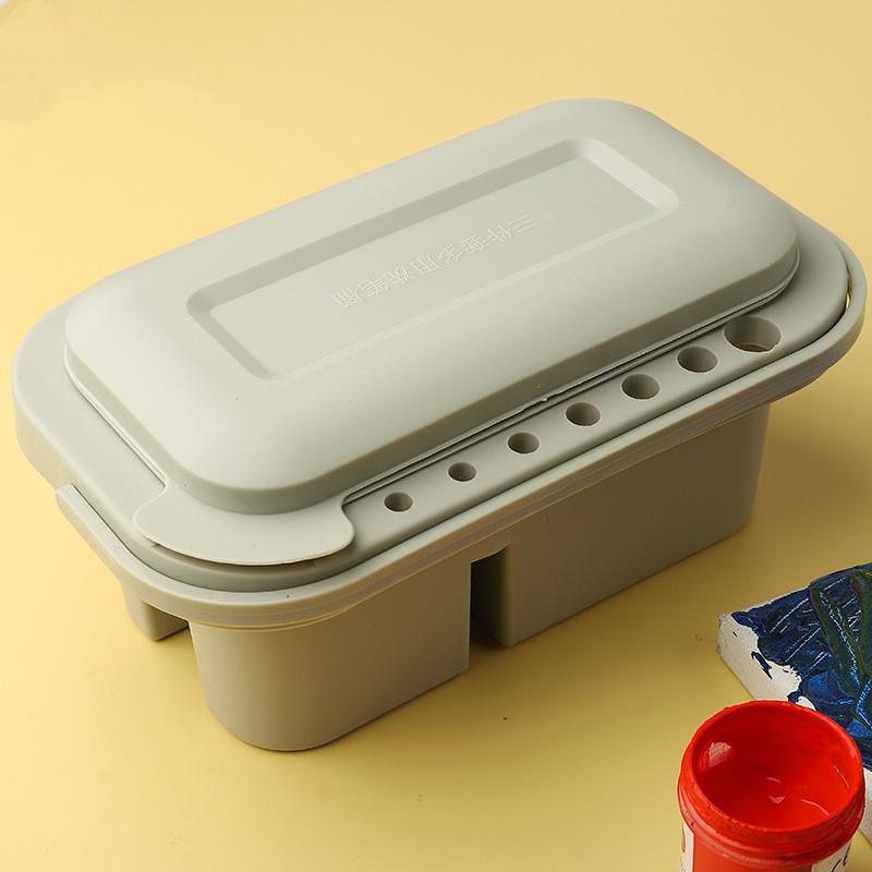 

Многофункциональная пластиковая кисть 3 в 1, ведро для мойки, палитра, набор красок, портативная коробка, дизайн, принадлежности для художественной живописи