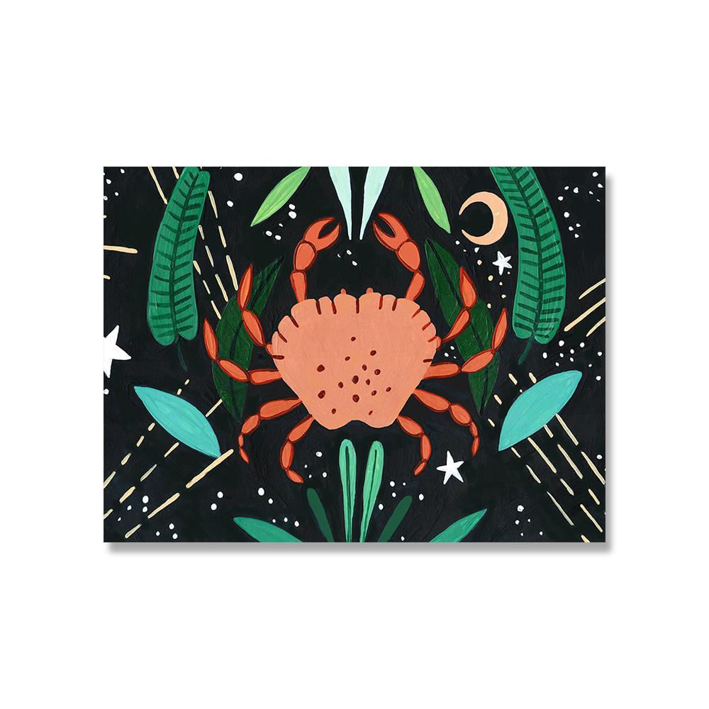 Horoscope Constellation Jungle Poster Taurus Libra Capricorn Zodiac Print Astrology Gift Canvas Painting Nursery Wall Art Decor