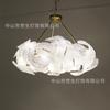 Glass Petal Ceiling Chandeliers 2024 New LED Lights Luxury Long Hanging Lamps Modern Home Decoration Lustres for Dining Table