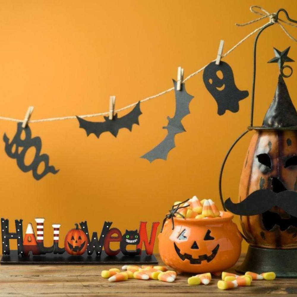 Halloween-Buchstaben-Ornamente, Party-Requisiten, Festival-Geschenk, Büro, Schreibtisch, Teetisch-Dekoration