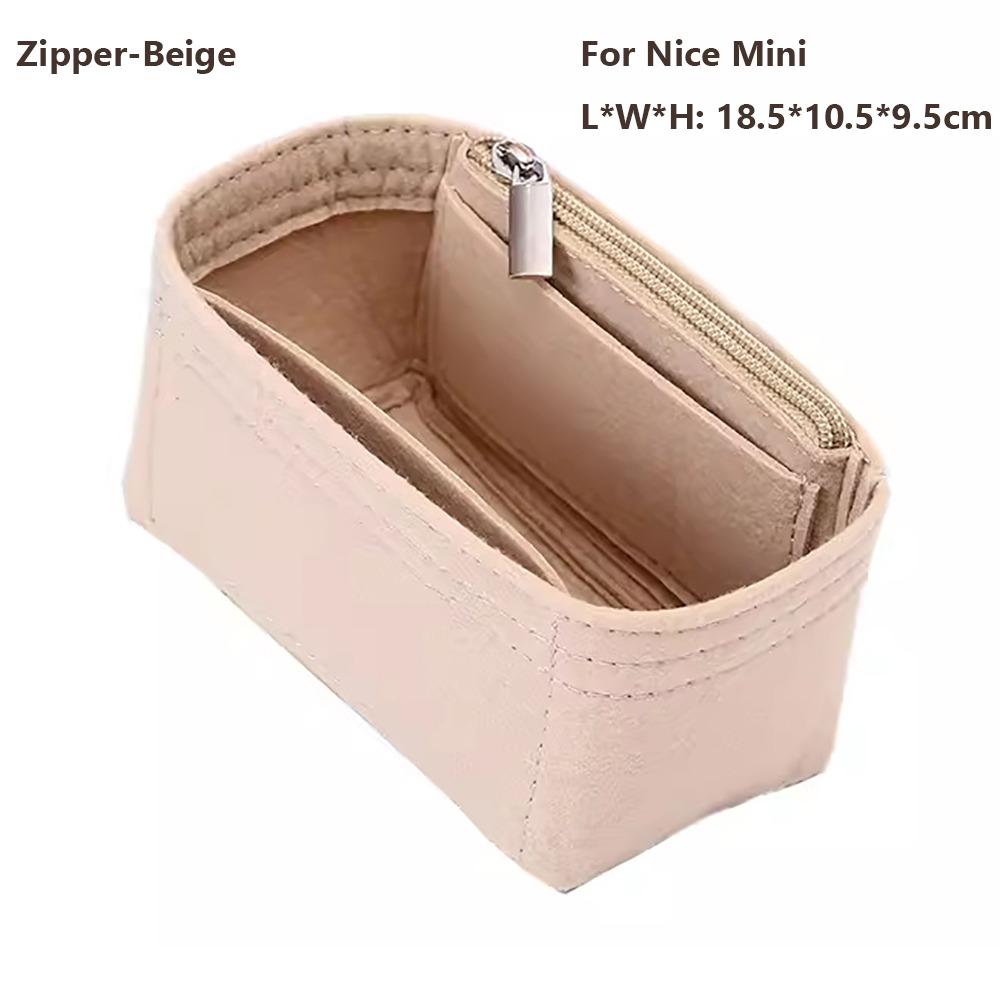 Felt Handbag Insert Bag Storage Organization Purse Liner Bag Support Portable Internal Bag for LV Nice Nano/Mini/BB/Vanity