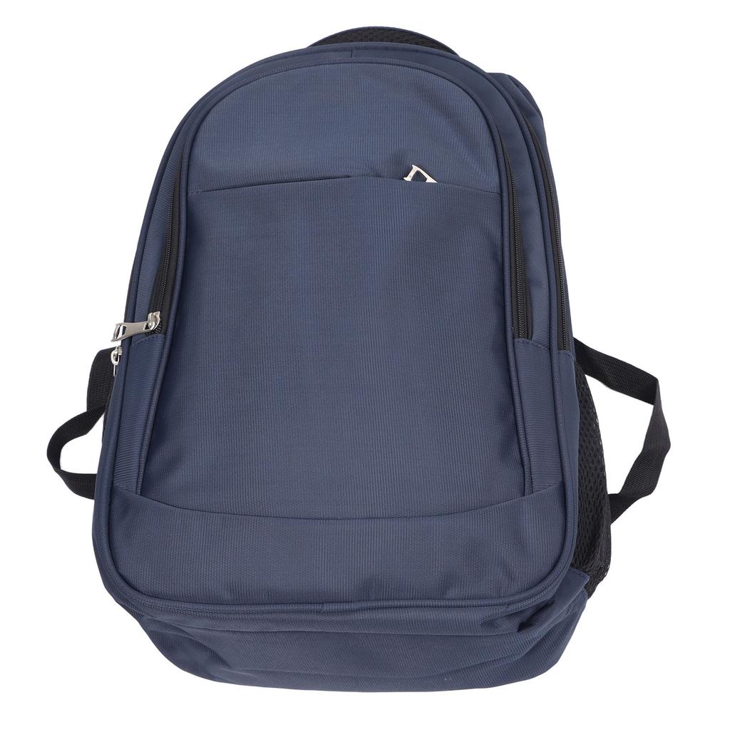 Business Backpack Multifunctional Travel Laptop Backpack Commuting Dual Straps Bag Blue Oxford Fabric