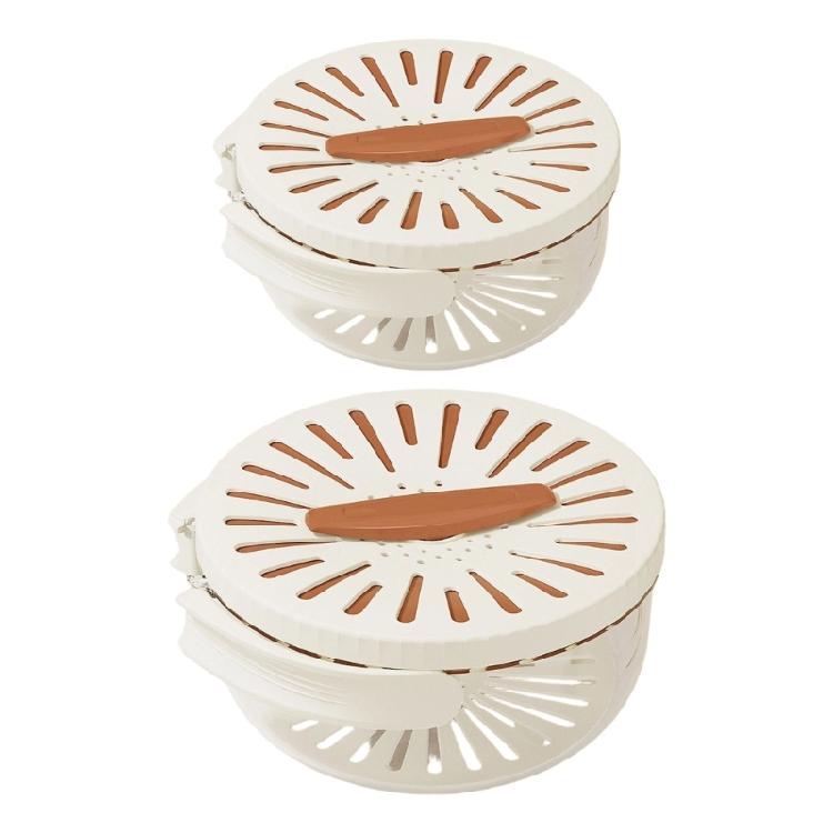 Family Kitchen Essential Foldable Handle Colander Fruit Washing Bowl Drain Basket For Washing Draining