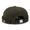 Casquette Dôme Melon Vintage Métal Logo X Casquettes Melon Décontractées Chapeau sans Bord pour Loisirs Streetwear