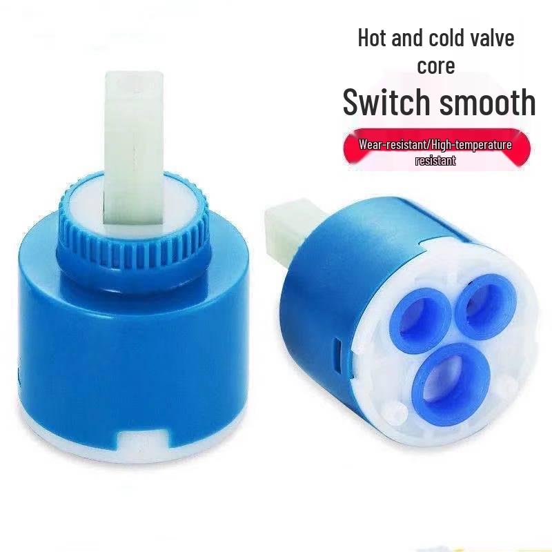 Ceramic Hot/Cold Faucet Cartridge Kit for Kitchen, Basin, and Shower Repair