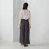 Comme Ca Ism Front and Back Gathered Blouse L Beige 2-Way 12-68CK25-205