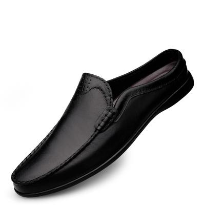 Luxus Designer Pantoletten Herren Hausschuhe Echtes Leder Slipper Herren Mokassins Sommer Herren Freizeitschuhe Mode Halbschuhe für Herren