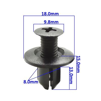 50pcs Car Plastic Rivet Clips Auto Bumper Fender Push Pin Fixing Fasteners Kit