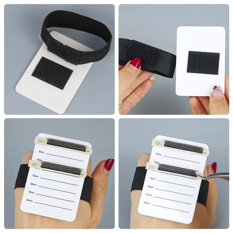 Grafted Eyelash Show Board Eyelash Extension Hand Plate Lash Holder Eyelash Extension Pallet With Adjustable Wrist Strap 1-10pcs