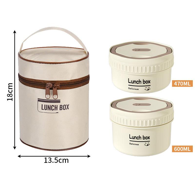 1Set Lunch Box Portable Insulated Lunch Container Set Stackable Bento Stainless Steel Lunch Container
