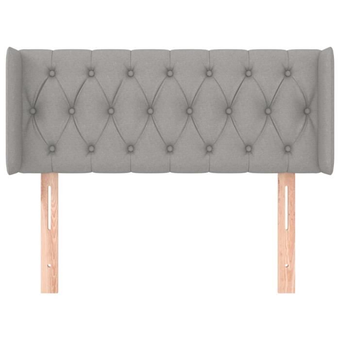 VidaXL Headboard with Ears Light Grey 93x16x78-88 Cm Fabric3119086