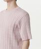 MUSINSA STANDARD Cable Crew Neck Short Sleeve Knit [Desert Pink]