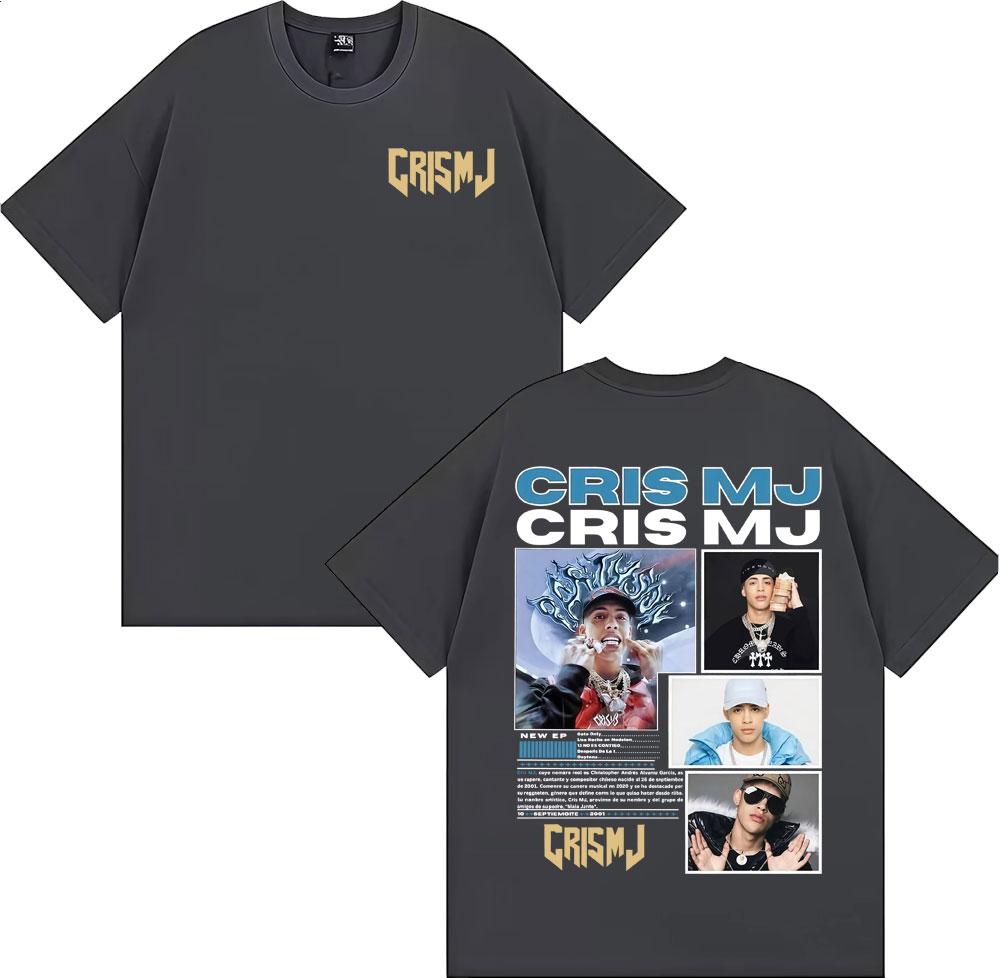 2025 Summer Rap Singer CRIS MJ Album Tour Cover New Hot-seling Men's Women's Retro 90s Hip-hop Street Casual Cotton T-shirt Y2k