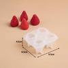 3D Strawberry Aromatherapy Candle Silicone Mold DIY Handmade Romantic Scented Candle & Plaster Craft Molds Valentine's Day Decor