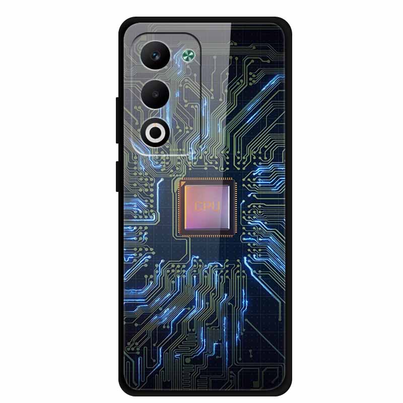 Glass Back Cover For Oppo A5 5G 2025 Phone Case 6.67" Hard Tempered Glass Case For Oppo A5i Pro 4G Case A5iPro Soft Bumper Shell