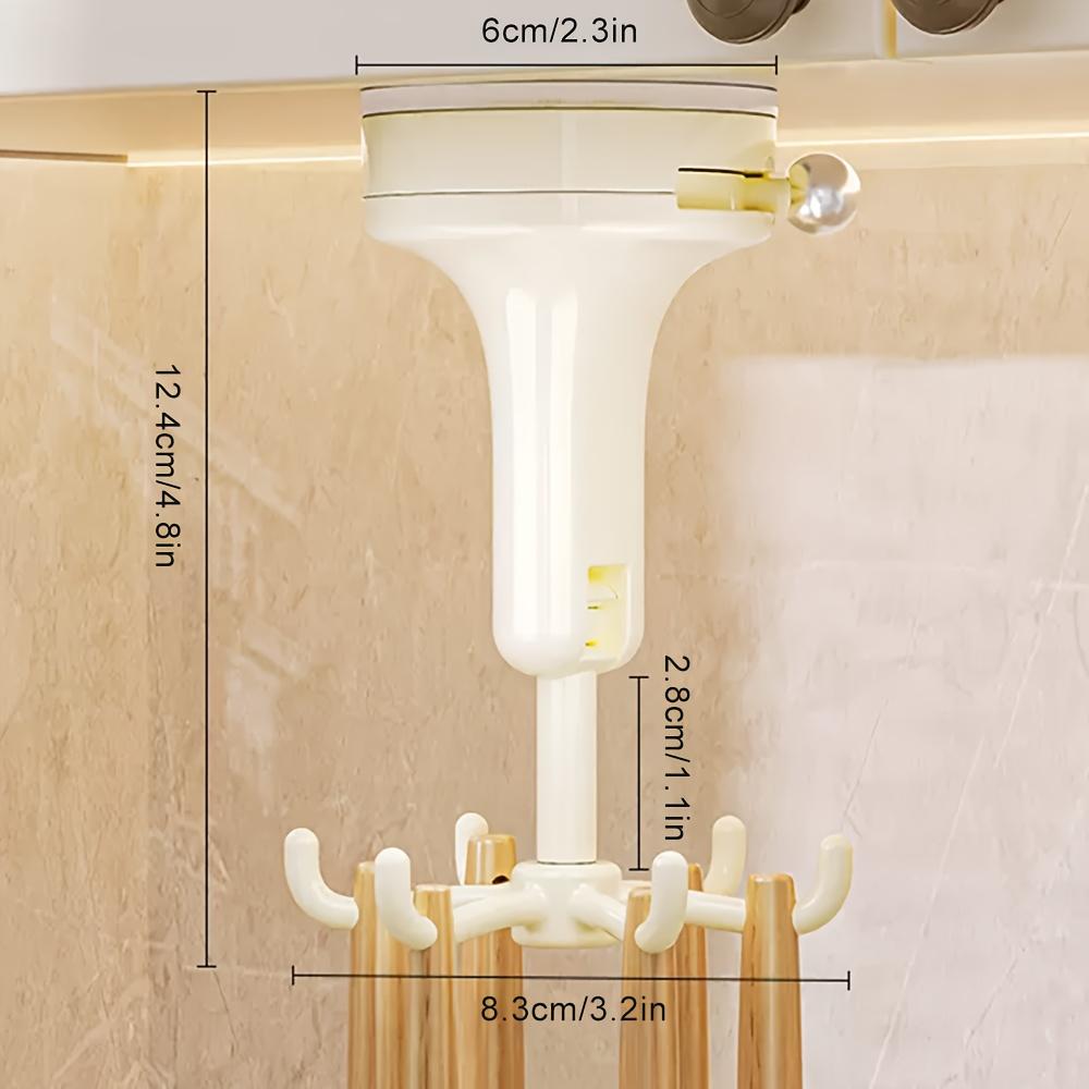 

Musurjoy Прочный держатель для кухонного ножа с крючком, самоклеящийся пластиковый вращающийся настенный держатель с 6 зажимами, идеально подходит для домашней кухни, ванной комнаты